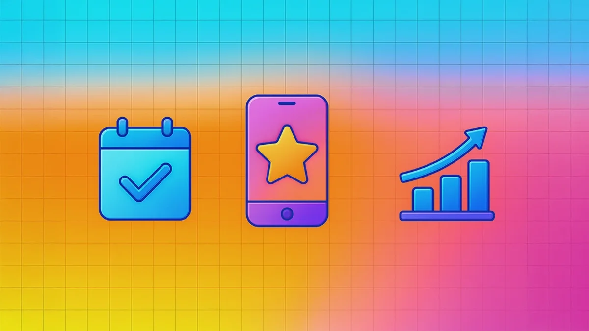 Feature overview of a modern event app with scheduling, engagement, and analytics