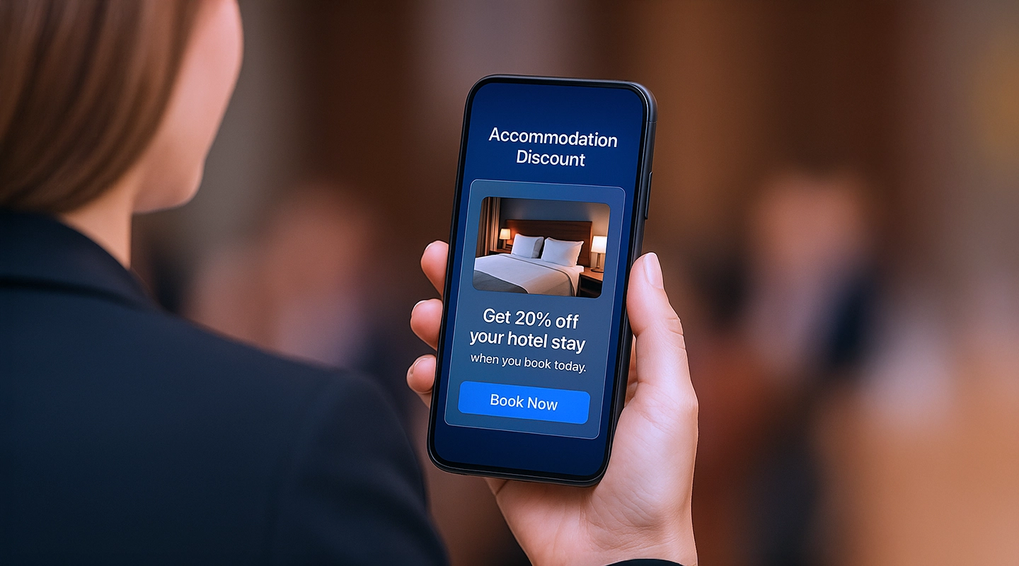 Startup expo event landing page example with agenda and registration details