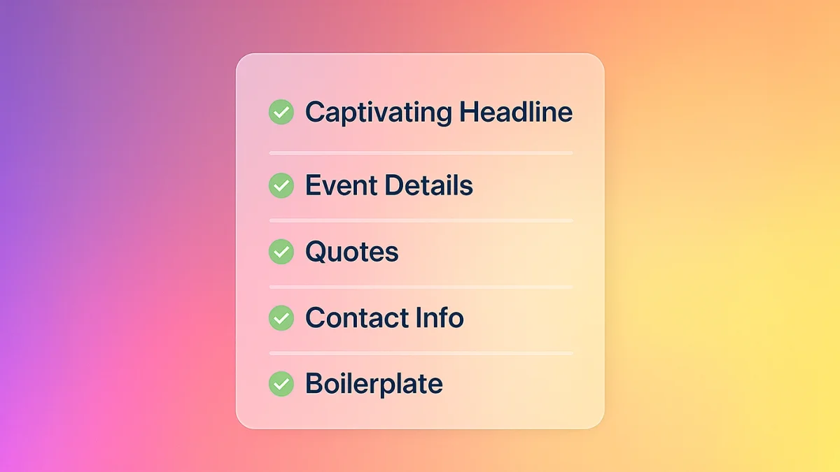 5 Core Elements of a Press Release