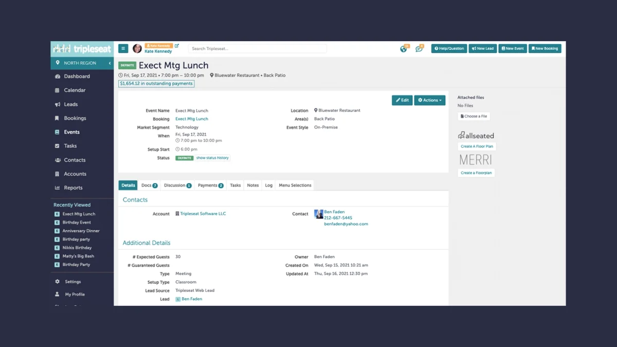 Tripleseat venue management tool