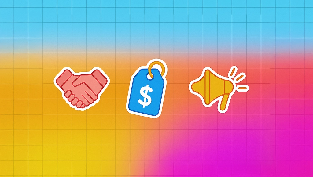 Illustrated event sponsorship package with tiered benefits, sponsor branding, and partnership highlights