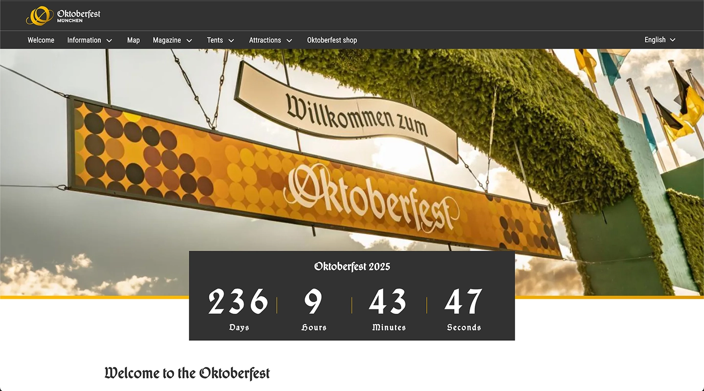 Oktoberfest Celebration website