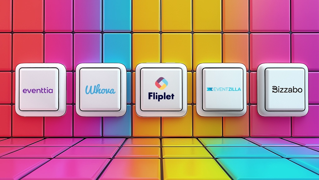 Comparison cover showing Fliplet, Whova, and other event platform options