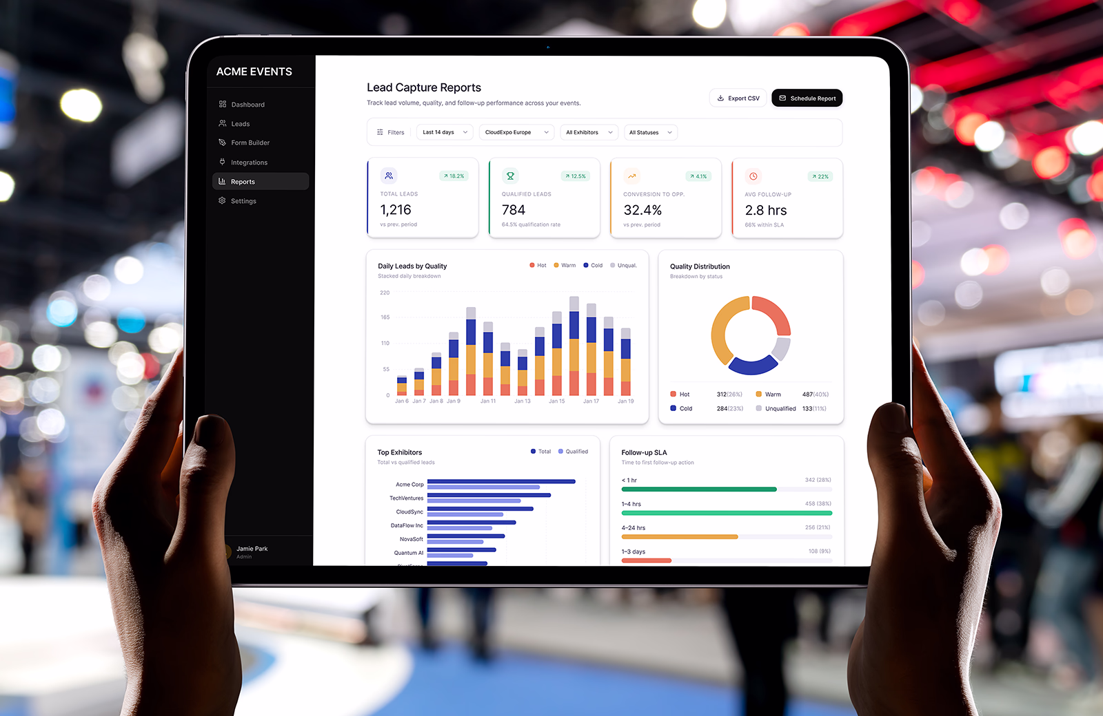 Lead capture reporting