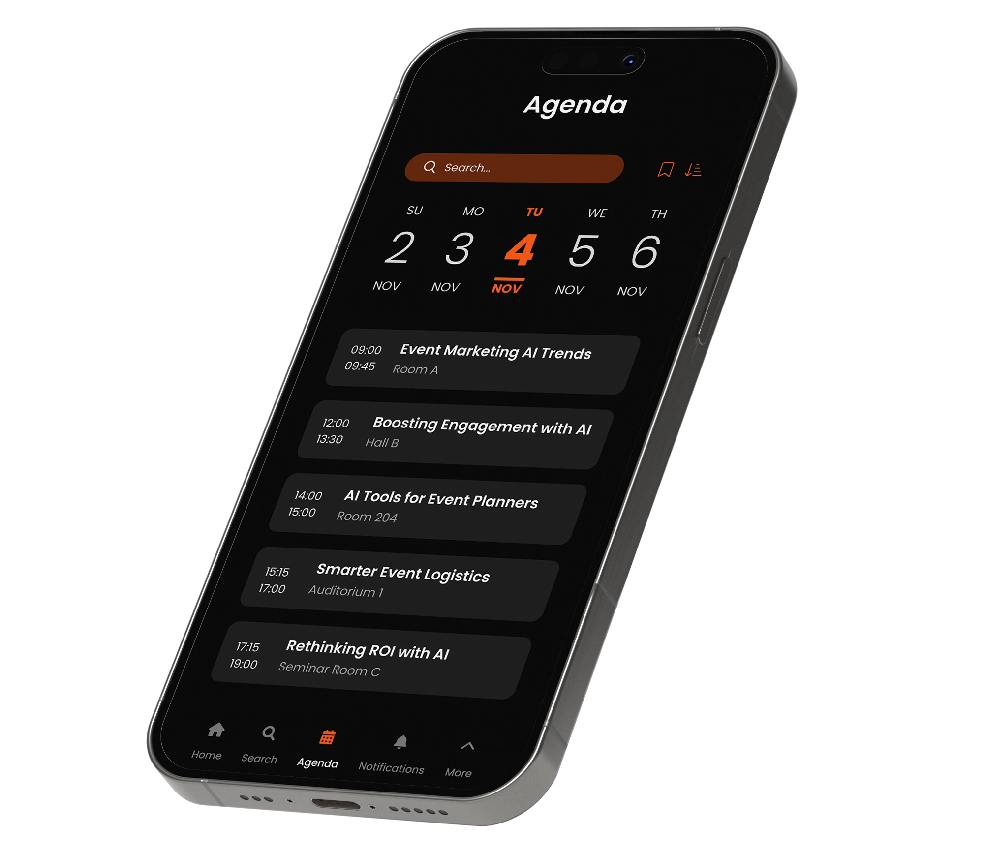 Fliplet content and agenda management interface