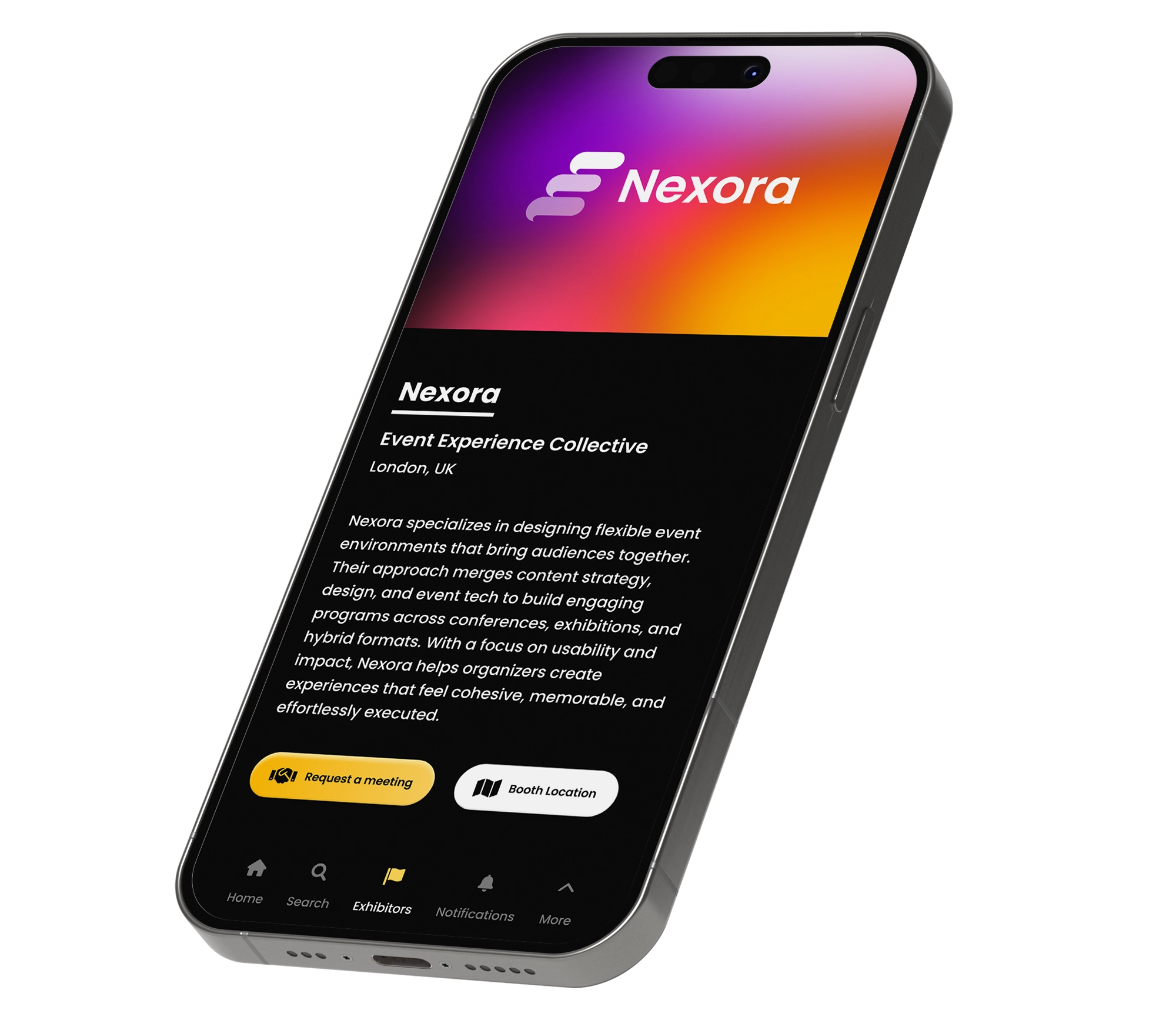 Fliplet sponsors and exhibitors features