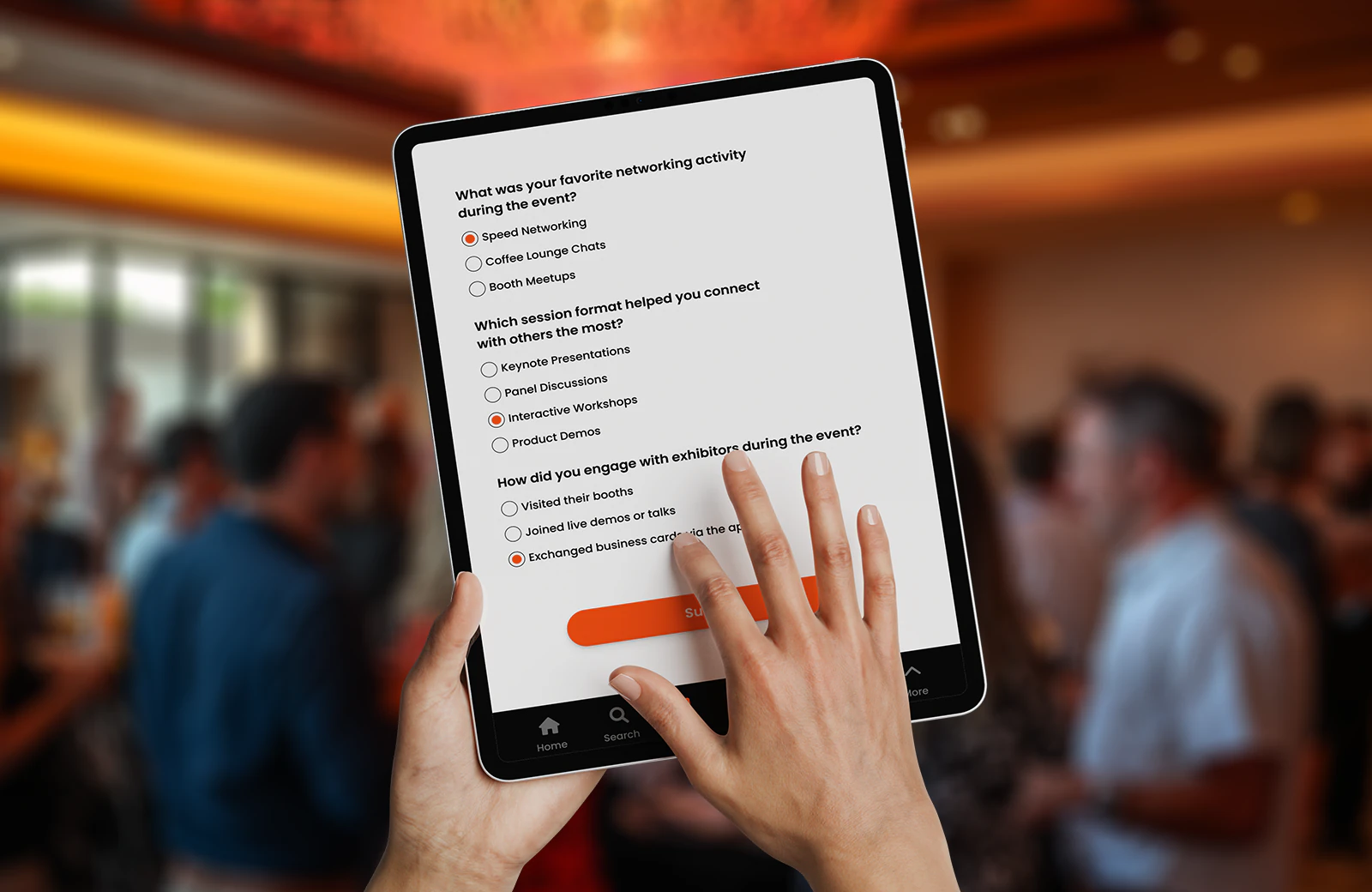 Live engagement tools interface