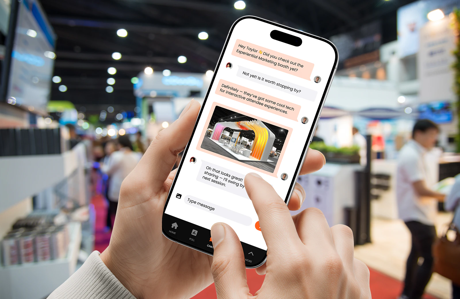Mobile engagement interface screenshots