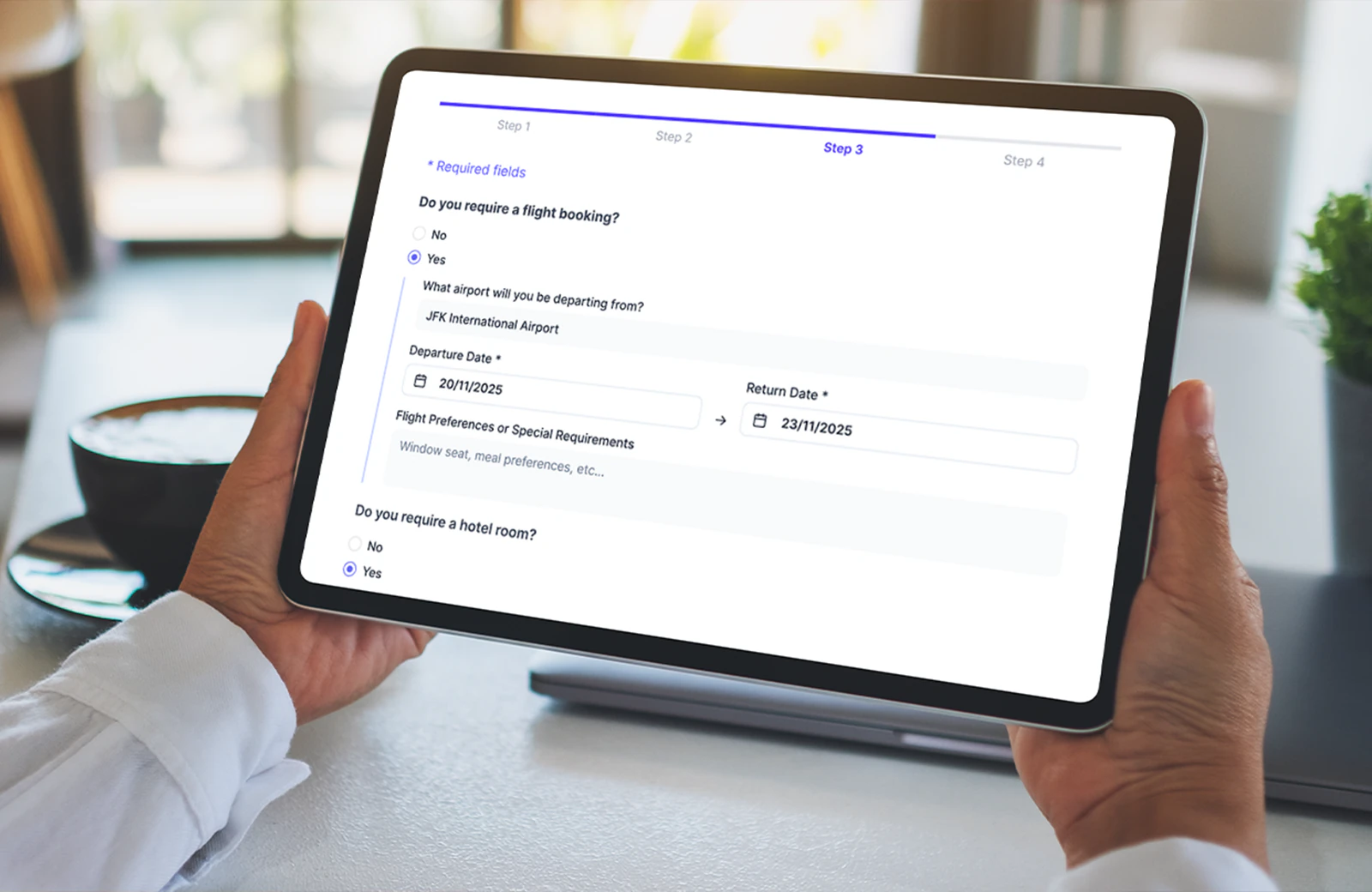 Registration form and ticketing workflow