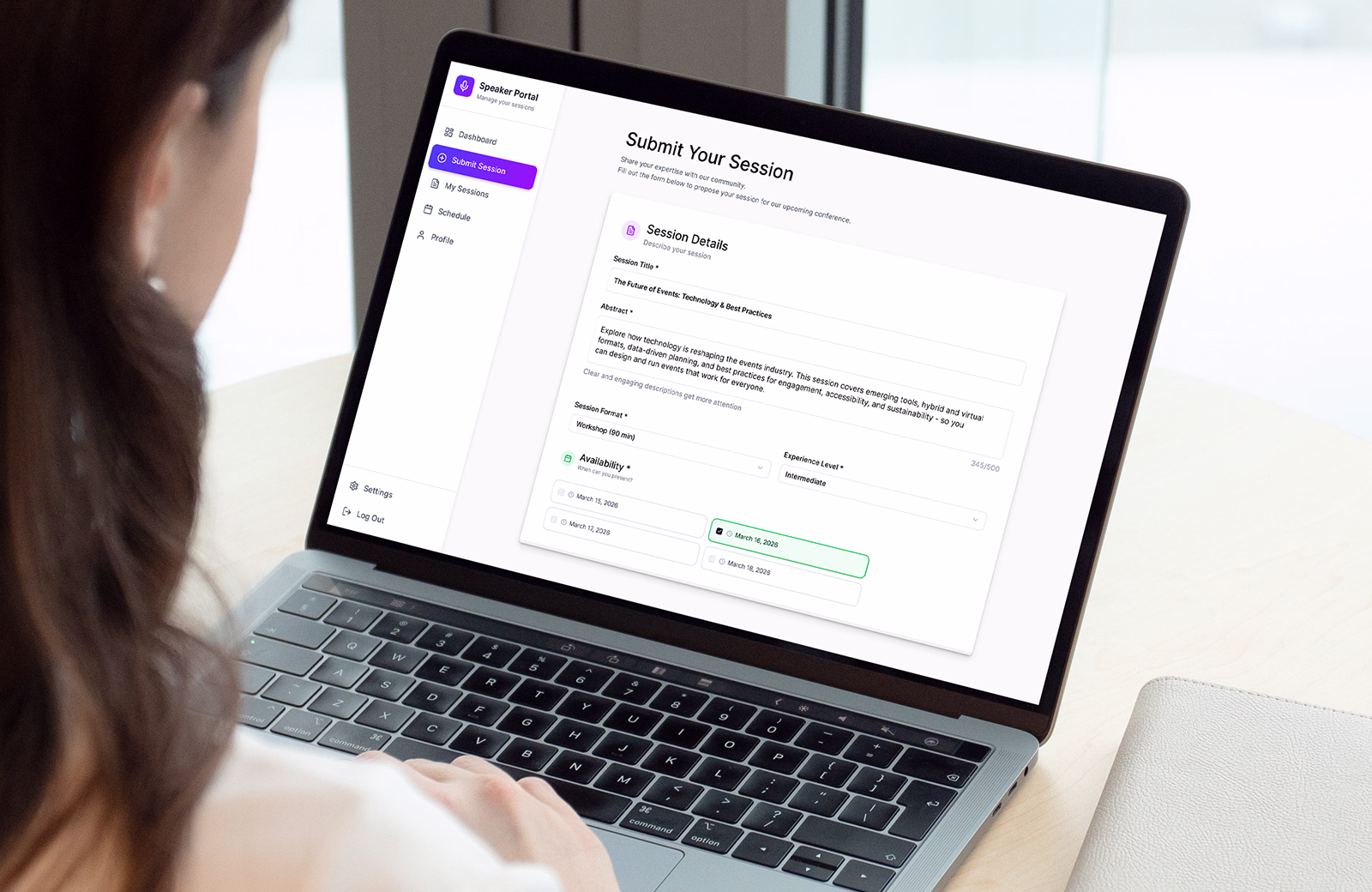 Speaker profile management interface